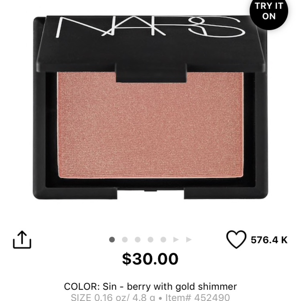 NARS Blush Sin: Berry with gold shimmer